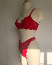 Load image into Gallery viewer, Vintage 1990's Red Lingerie Set