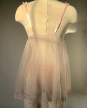 Load image into Gallery viewer, Vintage 1980's Pink Babydoll Dress & Pantie Set