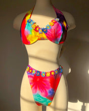 Load image into Gallery viewer, Vintage 1990's Tie-Dye Flower Bikini