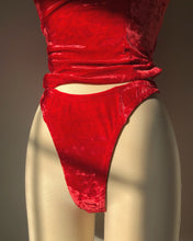 Load image into Gallery viewer, Vintage 1990's Velvet Cherry Red Set