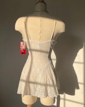 Load image into Gallery viewer, Vintage 1990's White Sheer Dress and Thong Set