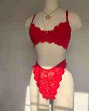 Load image into Gallery viewer, Vintage 1990's Red Lingerie Set
