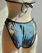 Load image into Gallery viewer, Vintage 1990's Blue Snake Print Bikini