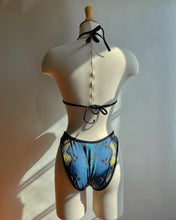 Load image into Gallery viewer, Vintage 1990's Blue Snake Print Bikini