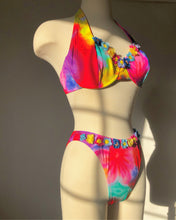 Load image into Gallery viewer, Vintage 1990's Tie-Dye Flower Bikini