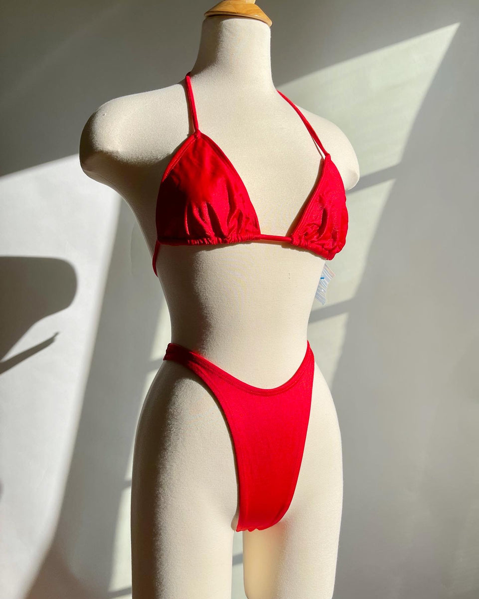 90s Red Ruched Swimsuit – Luxie Vintage