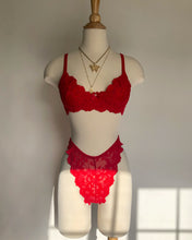Load image into Gallery viewer, Vintage 1990's Red Lingerie Set