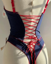 Load image into Gallery viewer, Vintage Denim Bustier & Thong Set