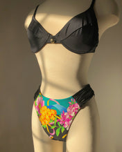 Load image into Gallery viewer, Vintage 1990's Tropical/Black Bikini