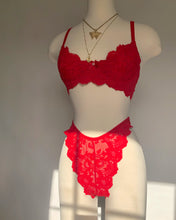 Load image into Gallery viewer, Vintage 1990&#39;s Red Lingerie Set
