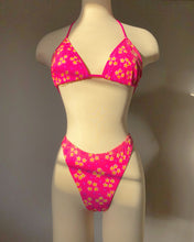 Load image into Gallery viewer, Vintage 1990&#39;s Neon Flower Bikini Set
