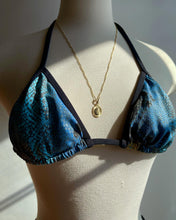 Load image into Gallery viewer, Vintage 1990&#39;s Blue Snake Print Bikini
