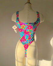Load image into Gallery viewer, Vintage 1990&#39;s Floral High Waist Bodysuit
