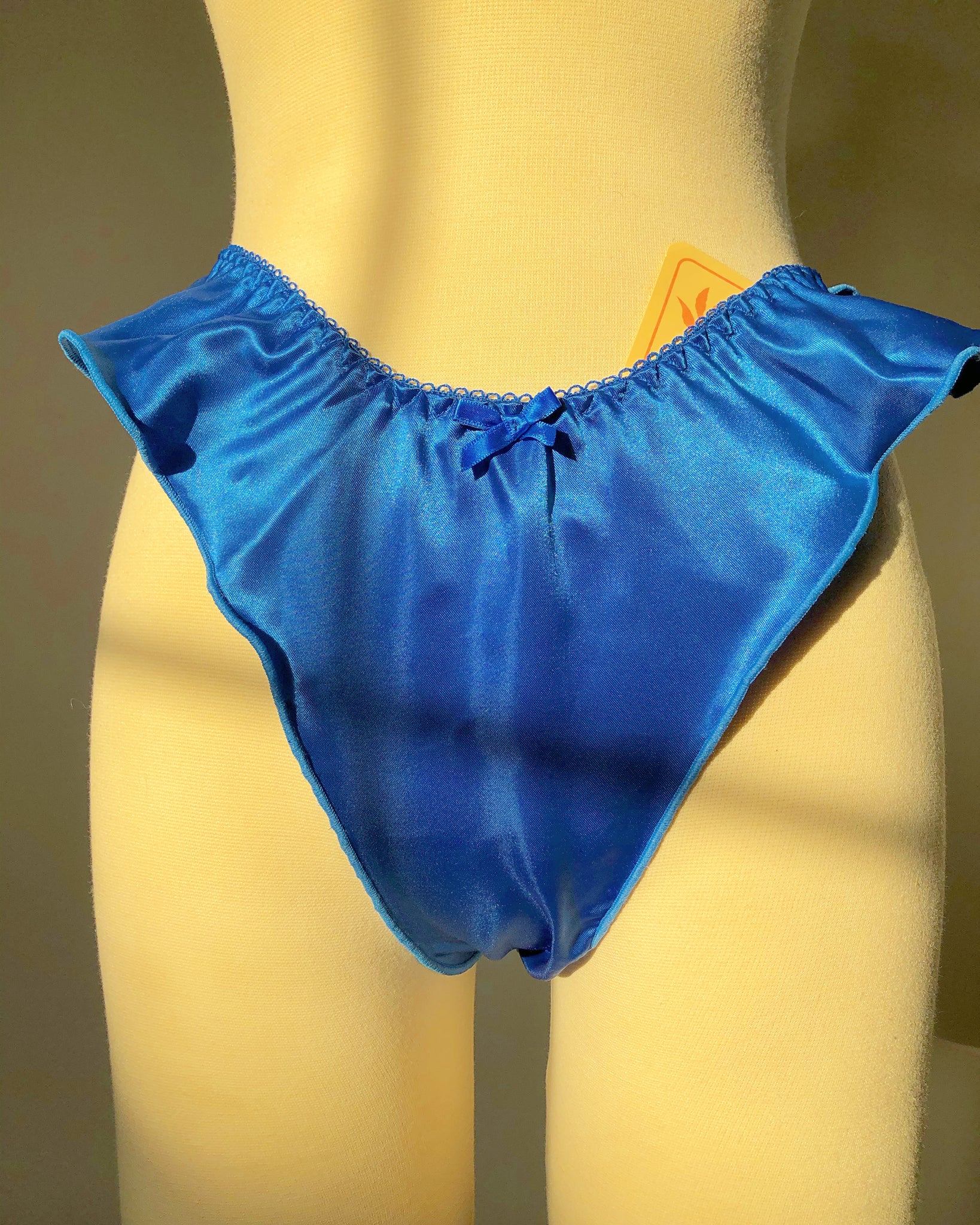 Vintage Blue Bloomer Panties, fits 24 inch waist, Small, Acetate
